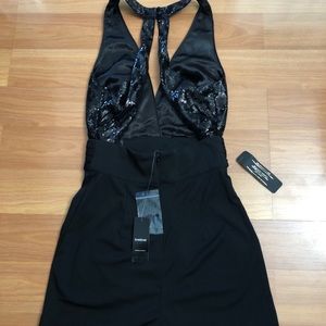 SOLD NWT Bebe black Romper with sequins size XS